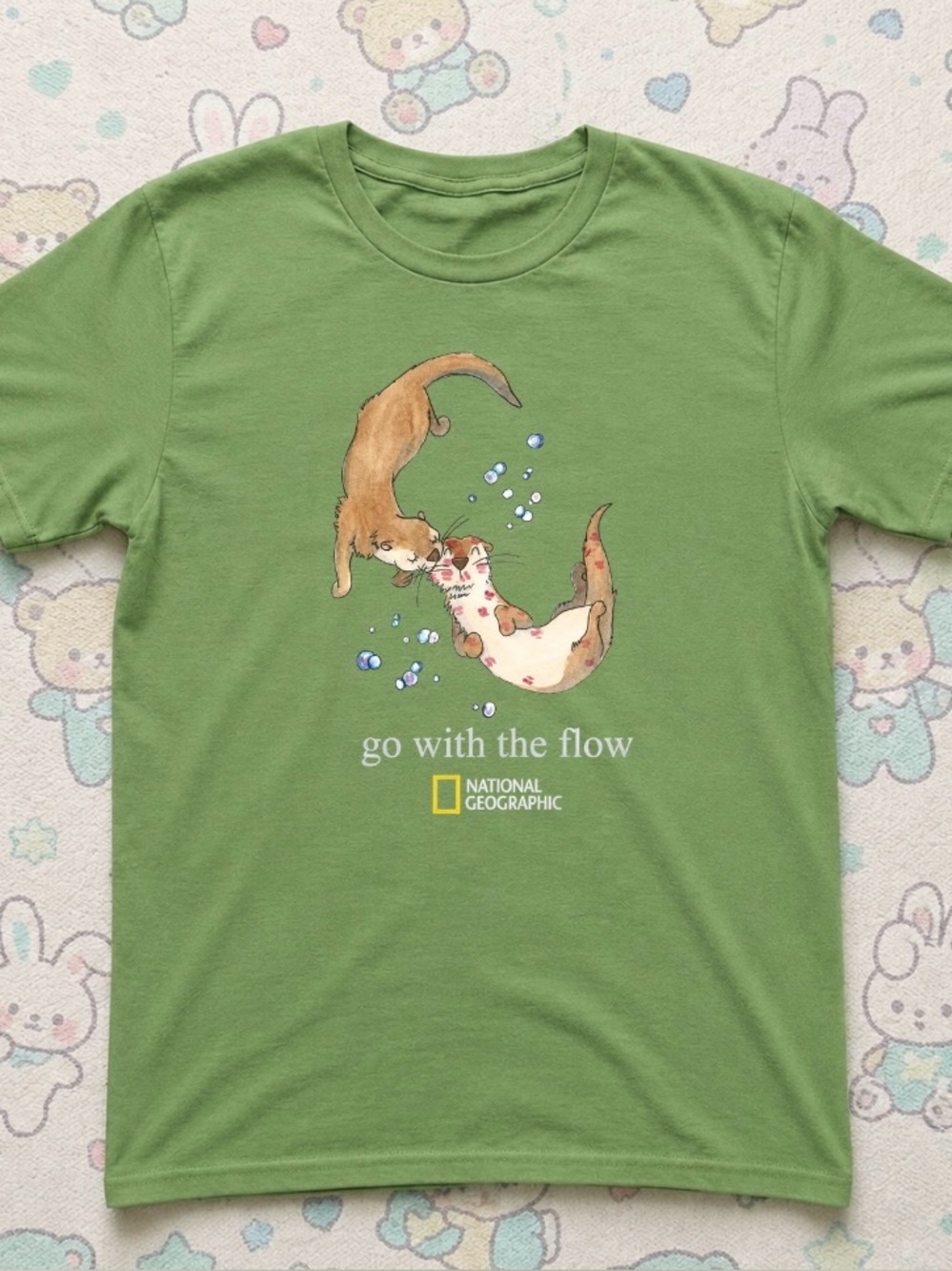 National Geographic Otter 'Go With The Flow' Graphic T-Shirt